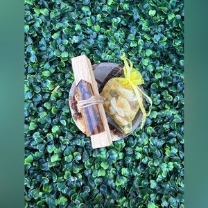 Serpentine, Citrine & Tiger’s Eye Self-Care Set | Meditation & Energy Work